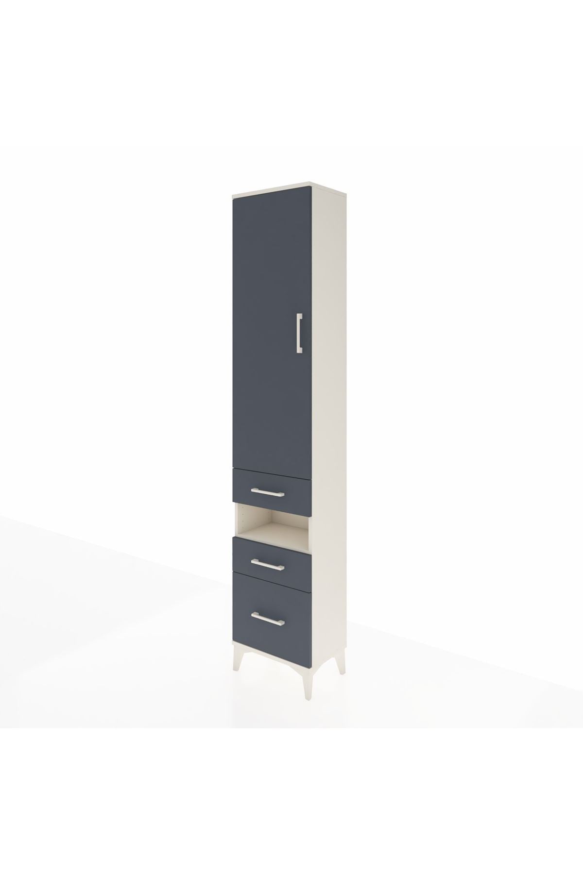 Arges Dolap 4 Raflı 3 Çekmeceli Tek Kapaklı 44x30x221 - S28M089V2A