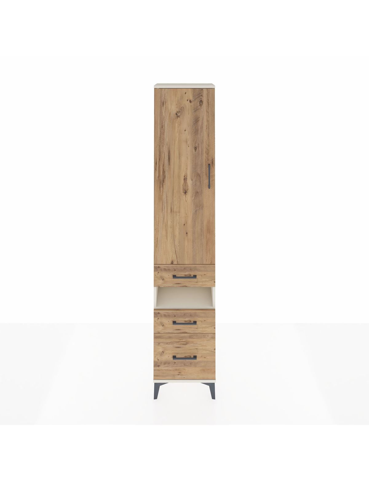 Arges Dolap 4 Raflı 3 Çekmeceli Tek Kapaklı 44x30x221 - S28M089V3A