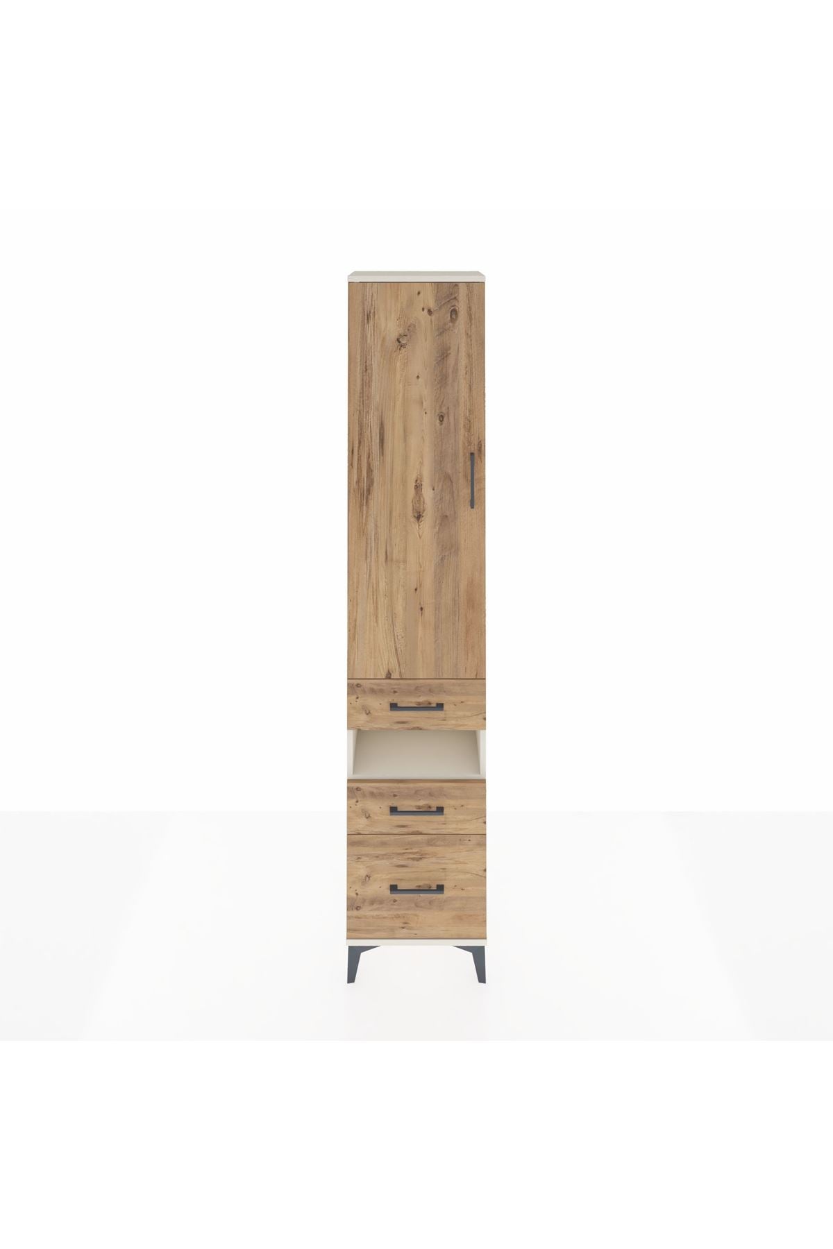 Arges Dolap 4 Raflı 3 Çekmeceli Tek Kapaklı 44x30x221 - S28M089V3A