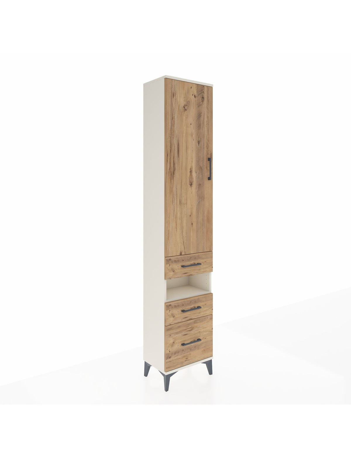 Arges Dolap 4 Raflı 3 Çekmeceli Tek Kapaklı 44x30x221 - S28M089V3A