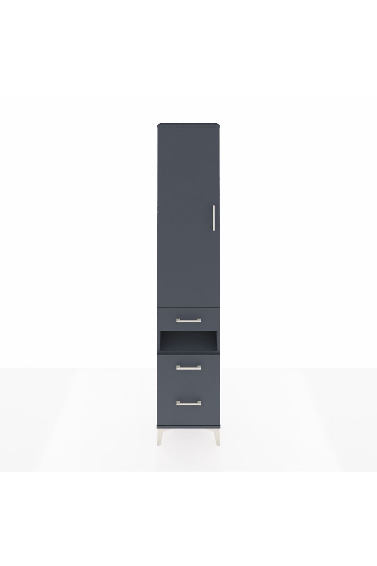 Arges Dolap 4 Raflı 3 Çekmeceli Tek Kapaklı 44x30x221 - S28M089V5A