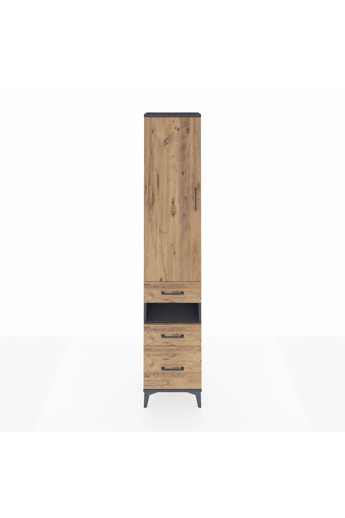 Arges Dolap 4 Raflı 3 Çekmeceli Tek Kapaklı 44x30x221 - S28M089V6A