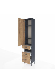 Arges Dolap 4 Raflı 3 Çekmeceli Tek Kapaklı 44x30x221 - S28M089V6A