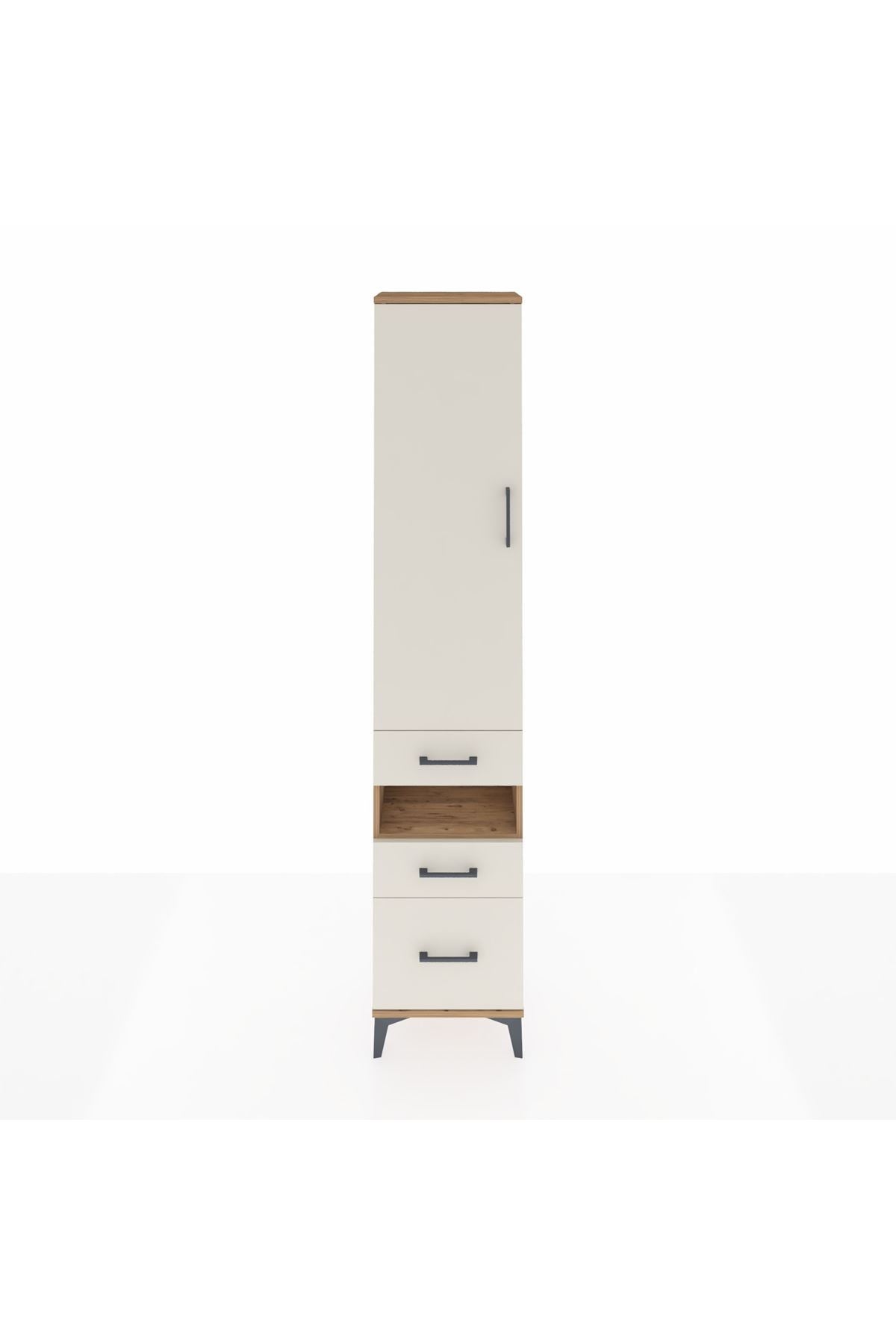 Arges Dolap 4 Raflı 3 Çekmeceli Tek Kapaklı 44x30x221 - S28M089V7A