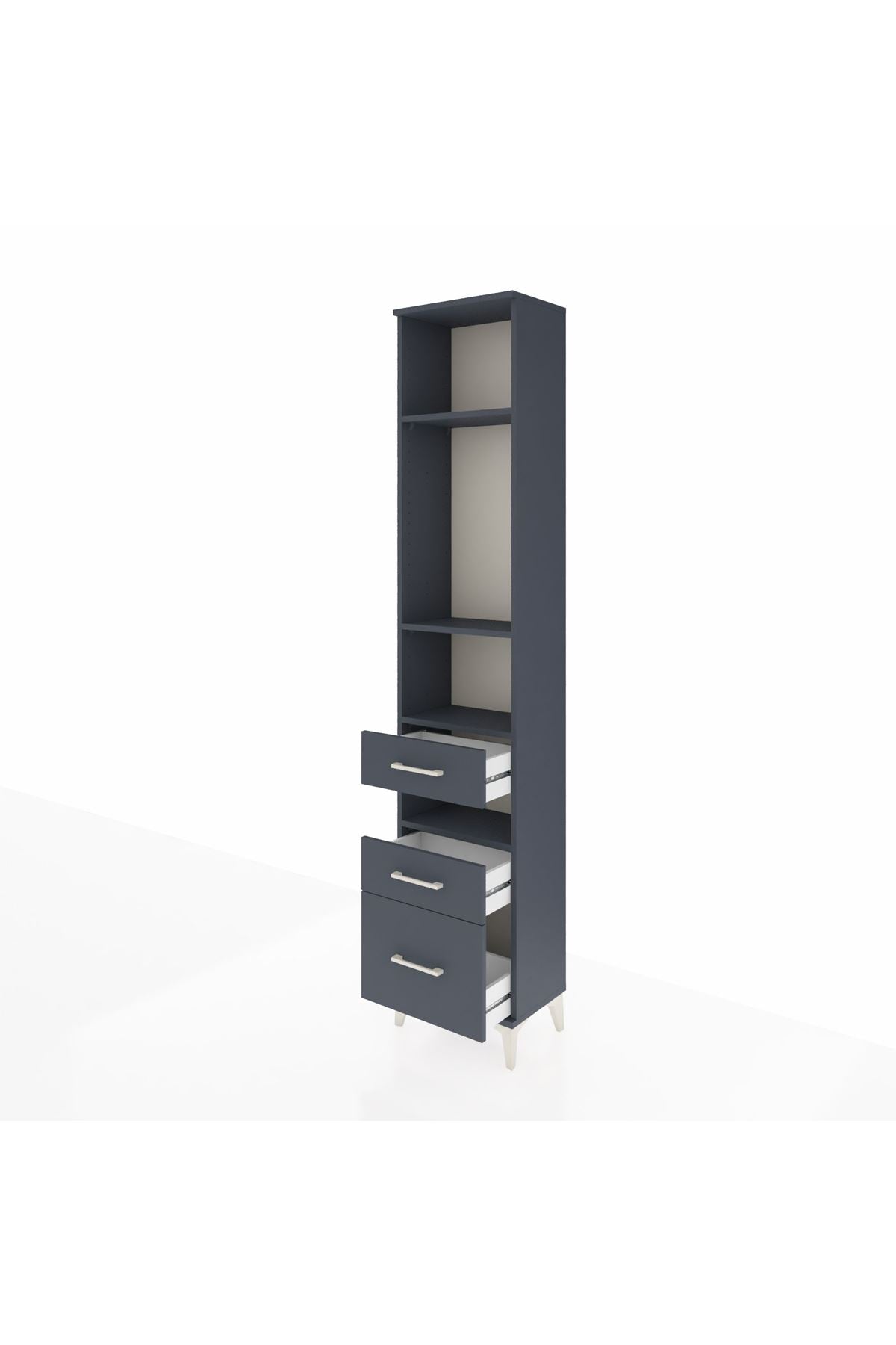 Arges Dolap 4 Raflı 3 Çekmeceli 44x30x221 - S28M090V5A