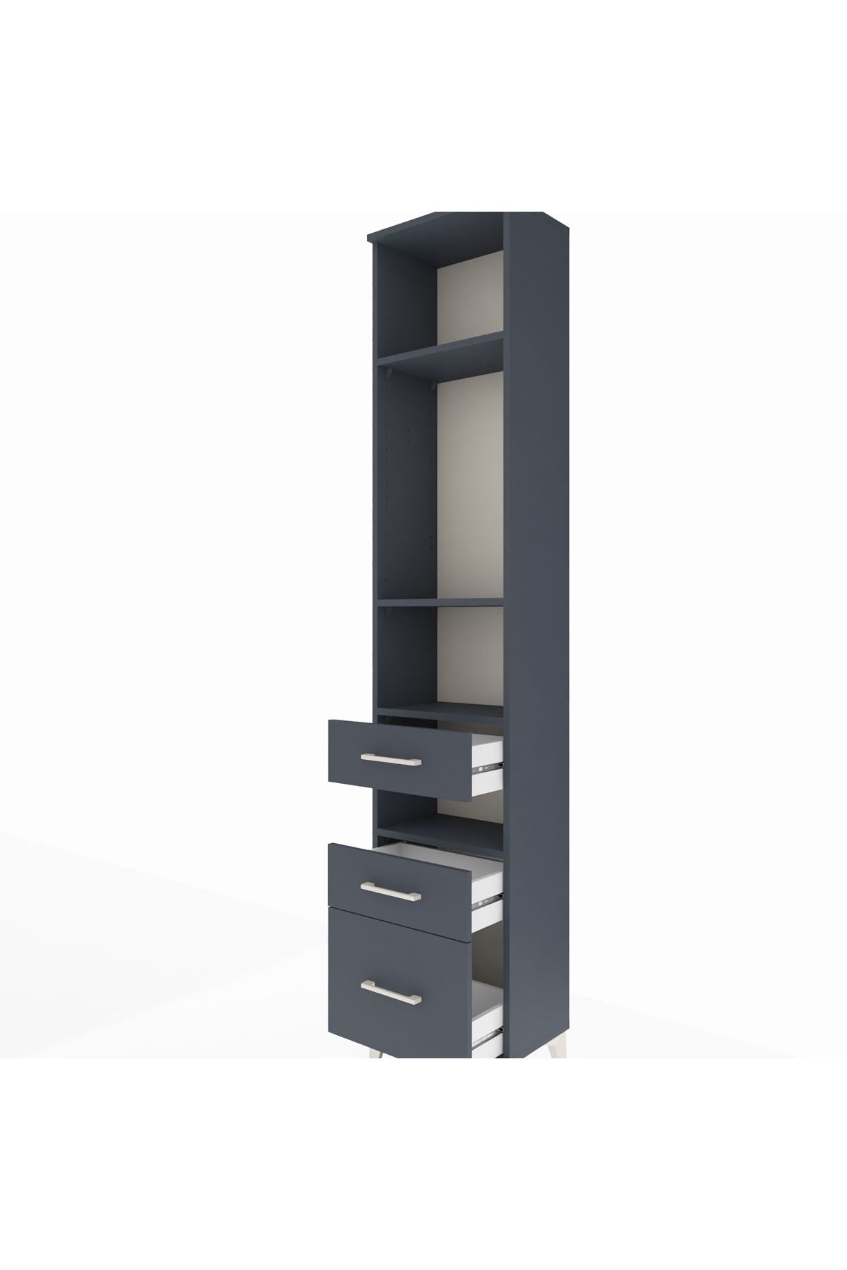 Arges Dolap 4 Raflı 3 Çekmeceli 44x30x221 - S28M090V5A