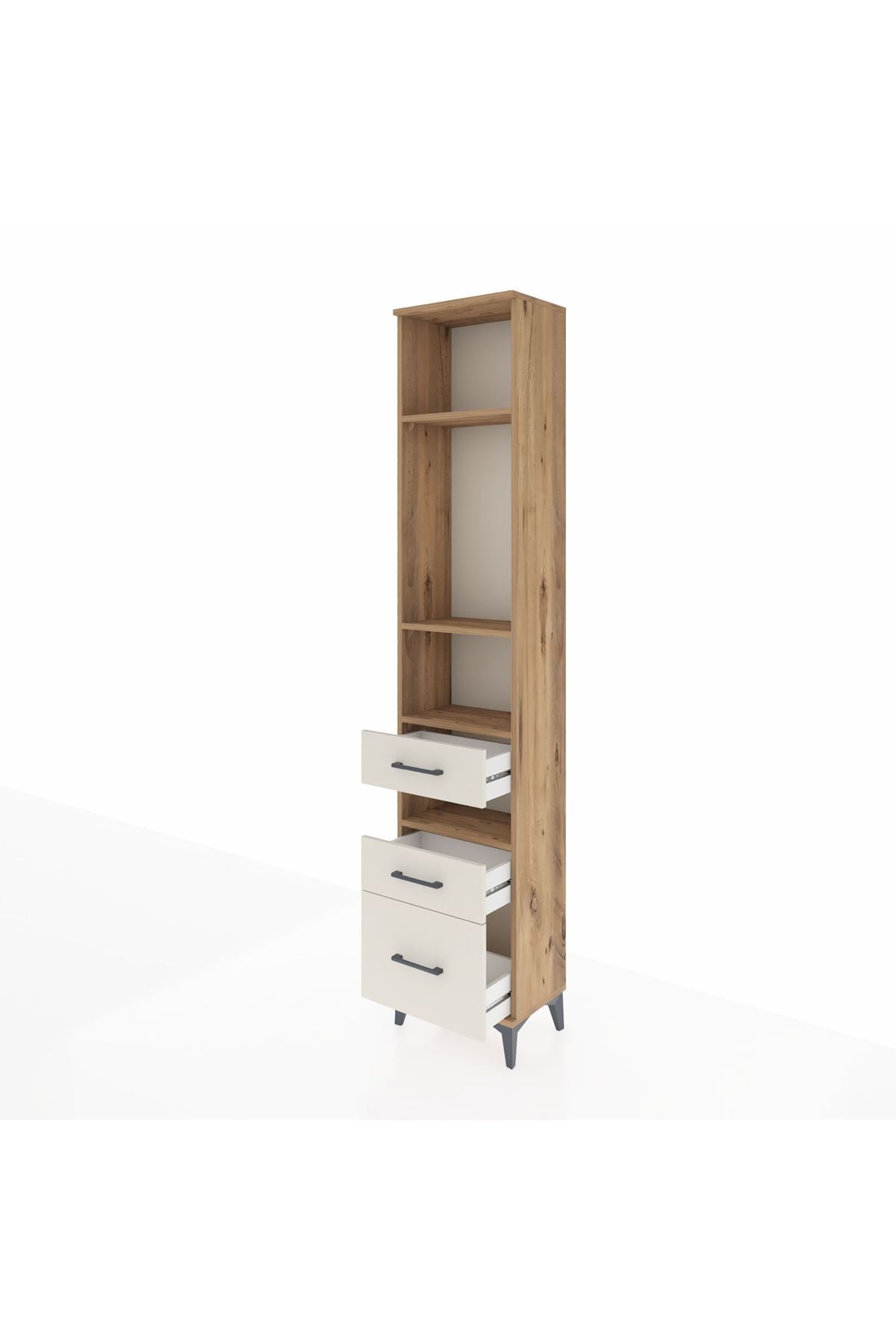 Arges Dolap 4 Raflı 3 Çekmeceli 44x30x221 - S28M090V7A