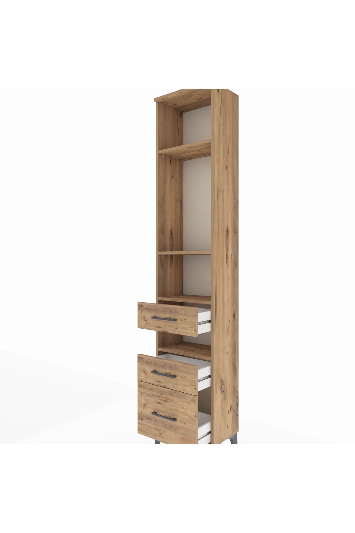 Arges Dolap 4 Raflı 3 Çekmeceli 44x30x221 - S28M090V9A