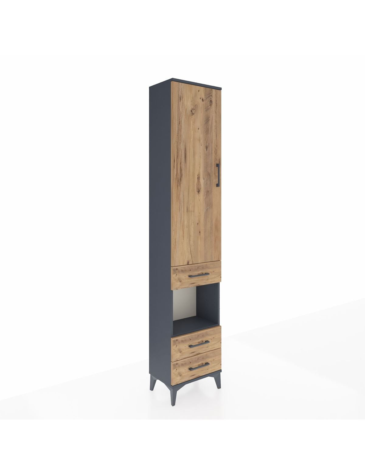 Arges Dolap 3 Raflı 3 Çekmeceli Tek Askılı 44x30x221 - S28M091V6A