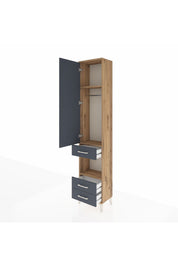 Arges Dolap 3 Raflı 3 Çekmeceli Tek Askılı 44x30x221 - S28M091V8A