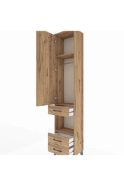 Arges Dolap 3 Raflı 3 Çekmeceli Tek Askılı 44x30x221 - S28M091V9A