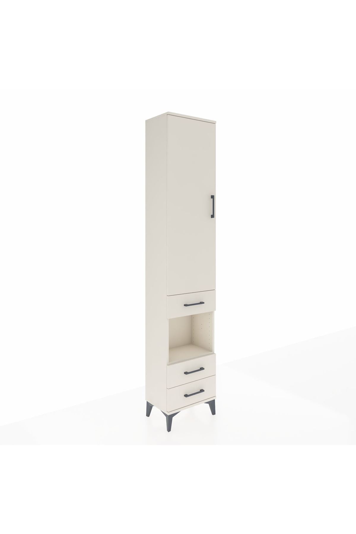 Arges Dolap 4 Raflı 3 Çekmeceli Tek Kapaklı 44x30x221 - S28M092V1A