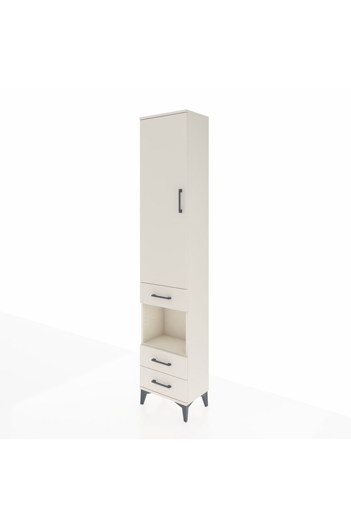 Arges Dolap 4 Raflı 3 Çekmeceli Tek Kapaklı 44x30x221 - S28M092V1A