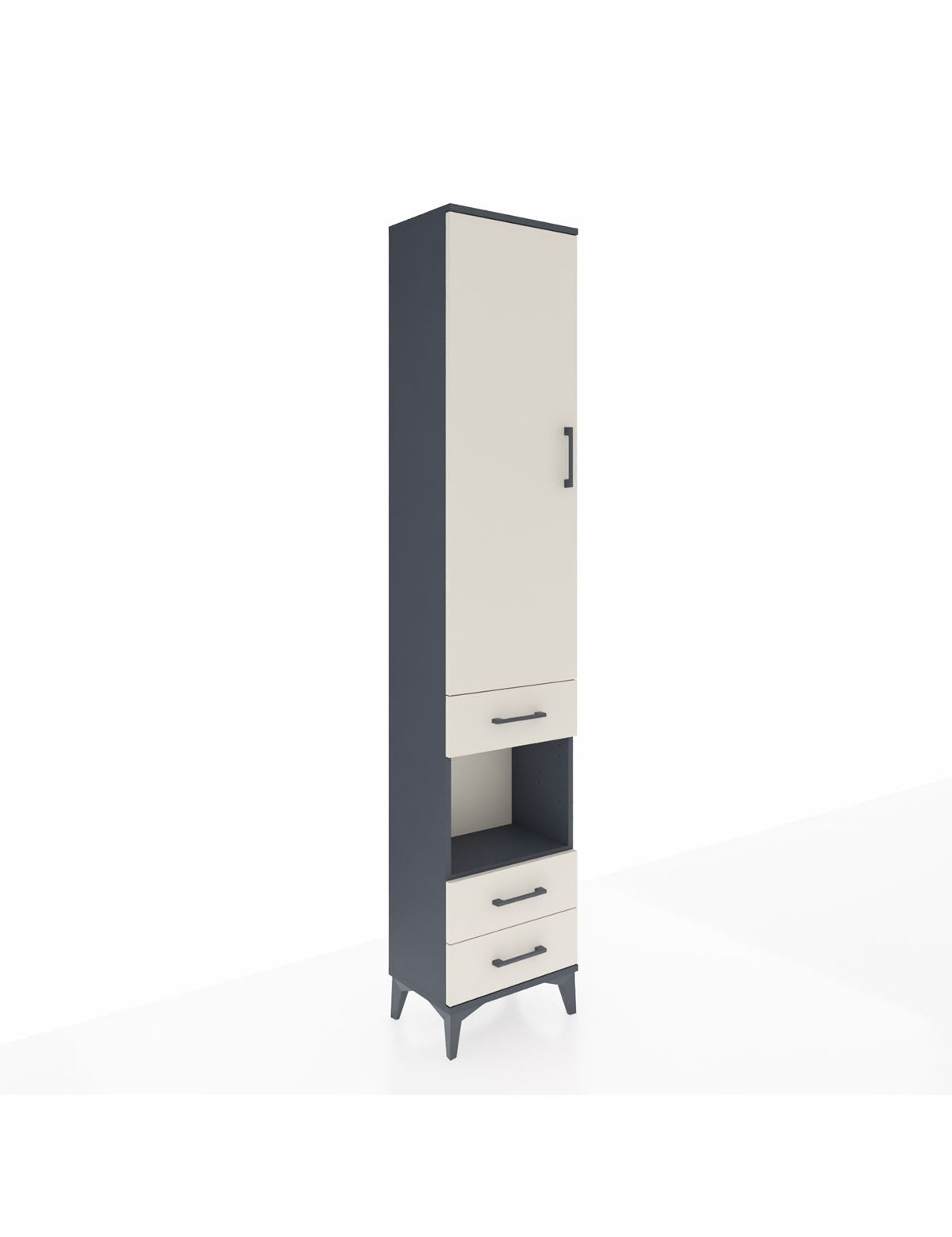 Arges Dolap 4 Raflı 3 Çekmeceli Tek Kapaklı 44x30x221 - S28M092V4A