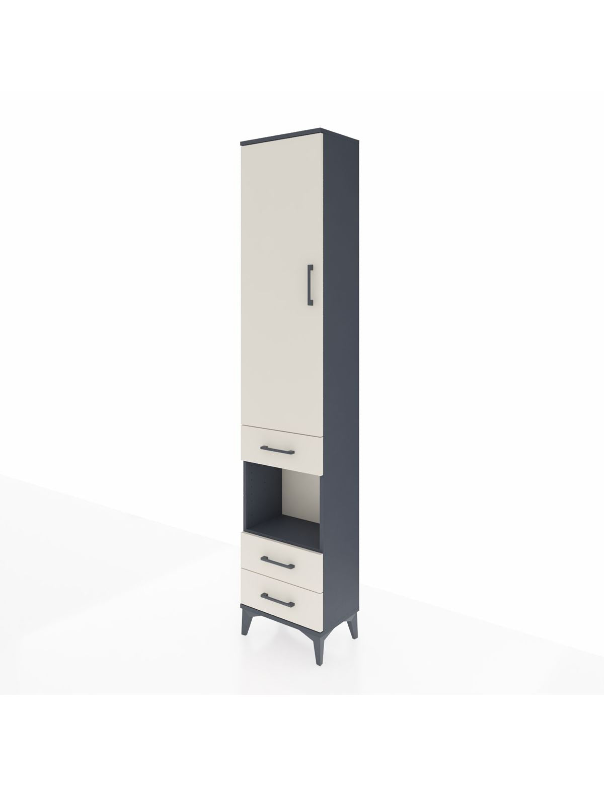 Arges Dolap 4 Raflı 3 Çekmeceli Tek Kapaklı 44x30x221 - S28M092V4A