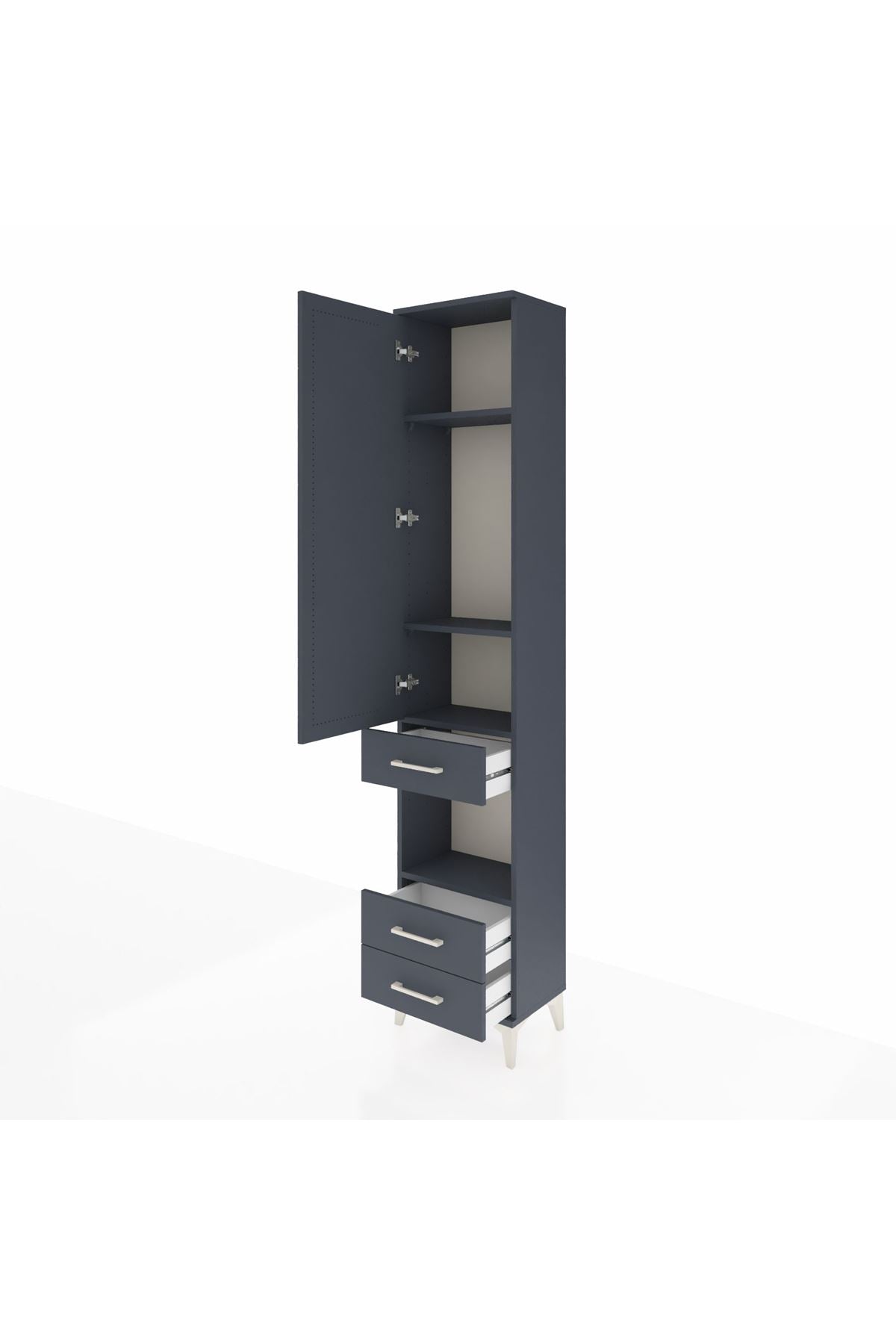 Arges Dolap 4 Raflı 3 Çekmeceli Tek Kapaklı 44x30x221 - S28M092V5A