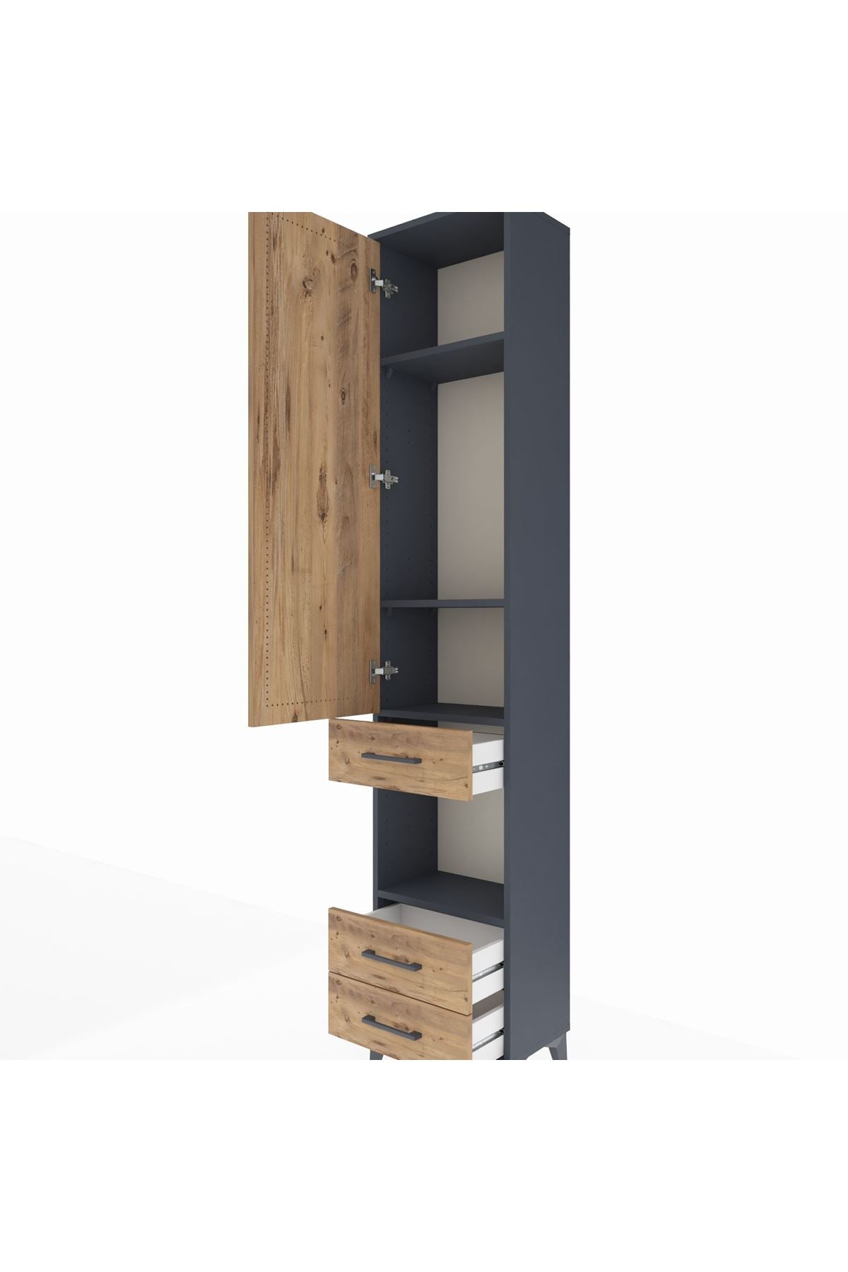 Arges Dolap 4 Raflı 3 Çekmeceli Tek Kapaklı 44x30x221 - S28M092V6A