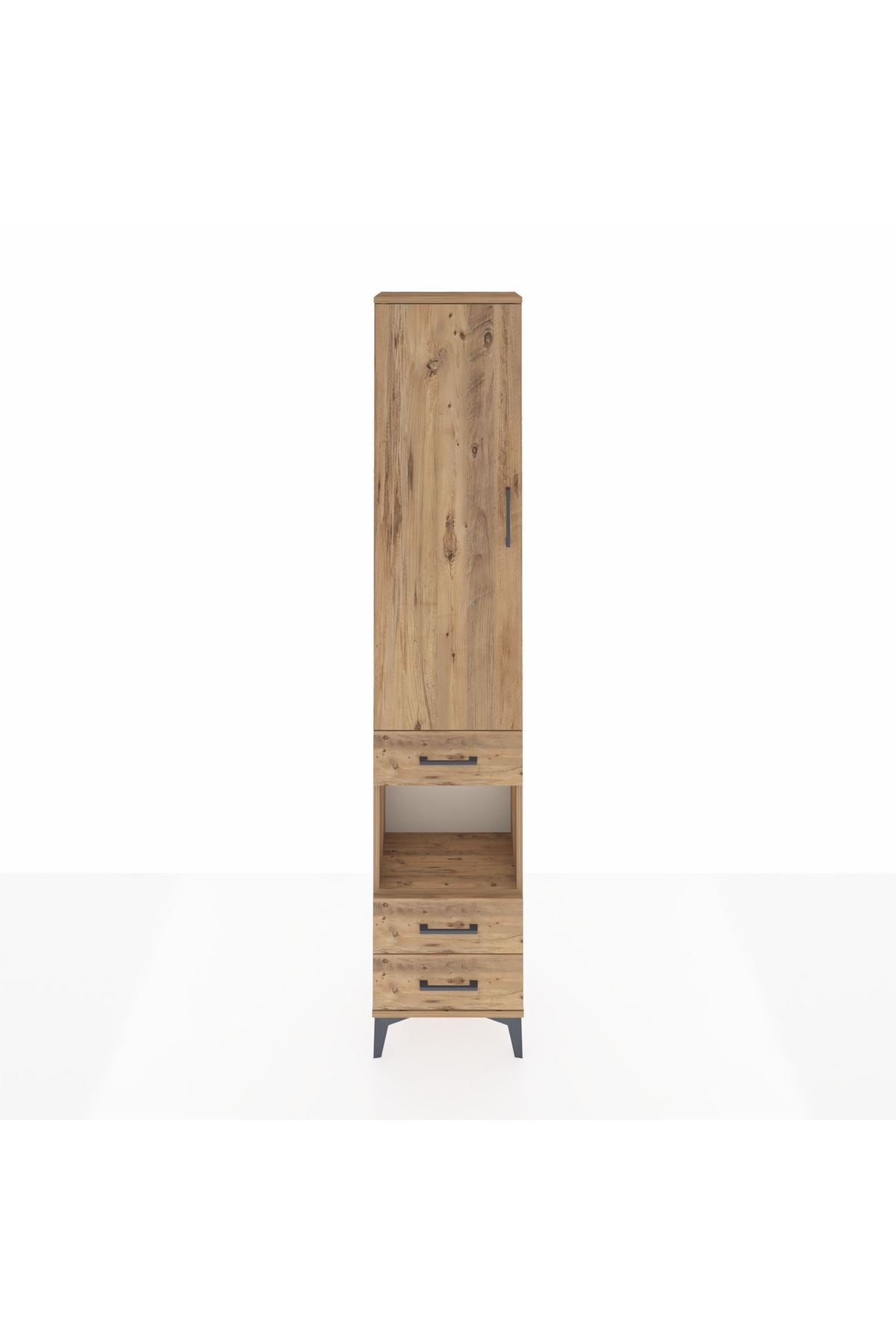 Arges Dolap 4 Raflı 3 Çekmeceli Tek Kapaklı 44x30x221 - S28M092V9A