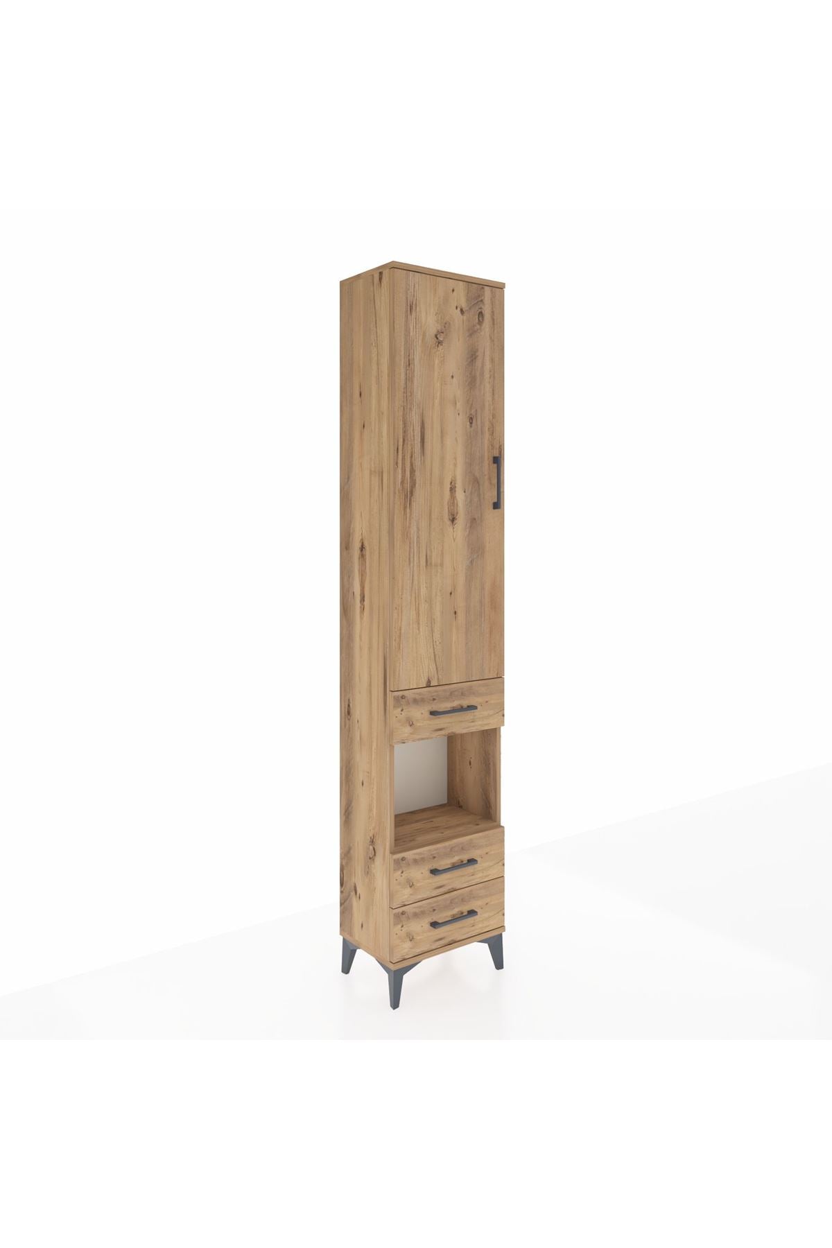 Arges Dolap 4 Raflı 3 Çekmeceli Tek Kapaklı 44x30x221 - S28M092V9A
