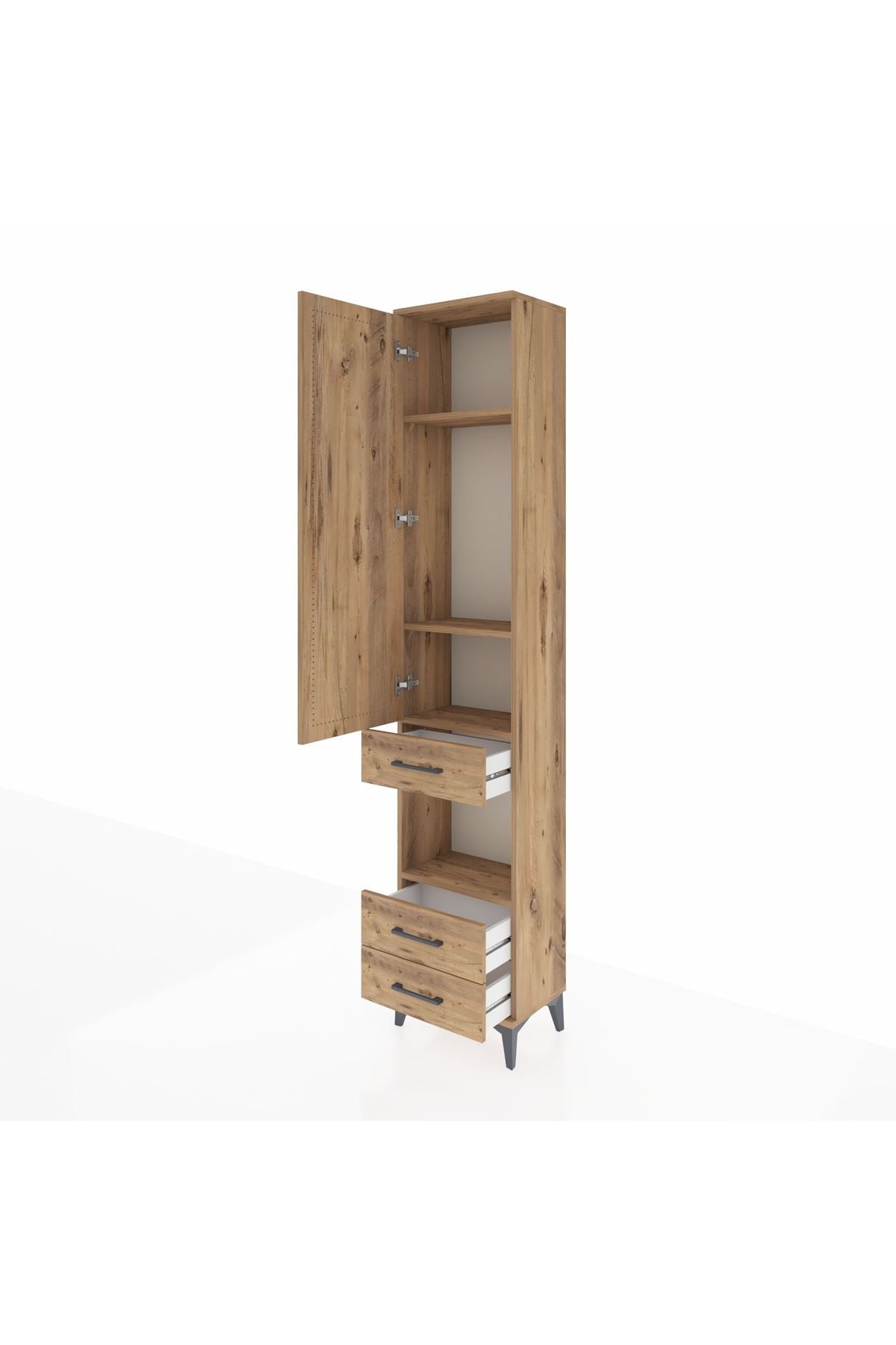 Arges Dolap 4 Raflı 3 Çekmeceli Tek Kapaklı 44x30x221 - S28M092V9A