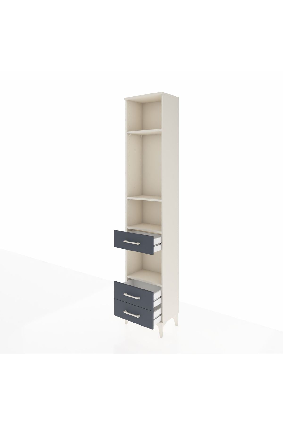 Arges Dolap 4 Raflı 3 Çekmeceli 44x30x221 - S28M093V2A