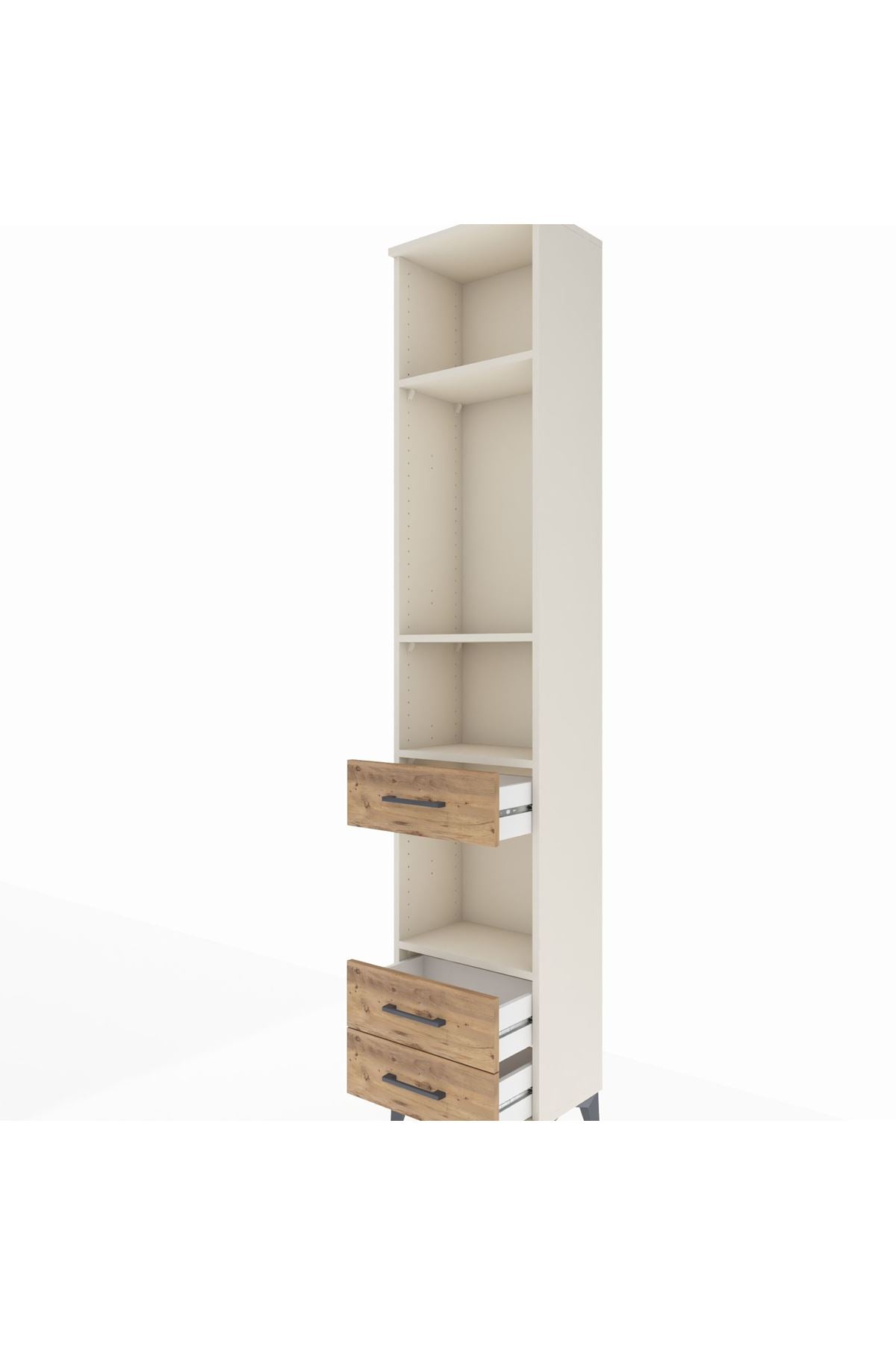 Arges Dolap 4 Raflı 3 Çekmeceli 44x30x221 - S28M093V3A