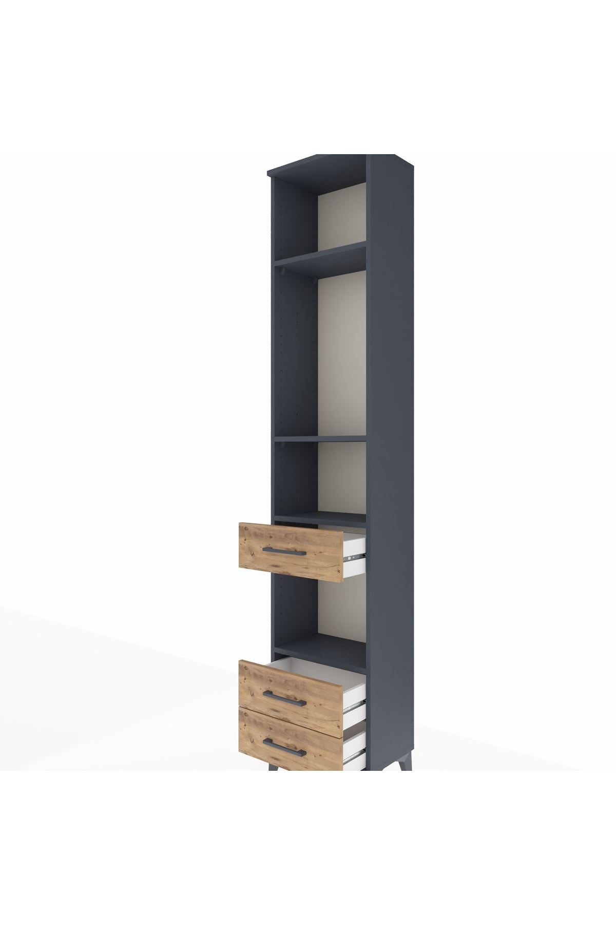Arges Dolap 4 Raflı 3 Çekmeceli 44x30x221 - S28M093V6A