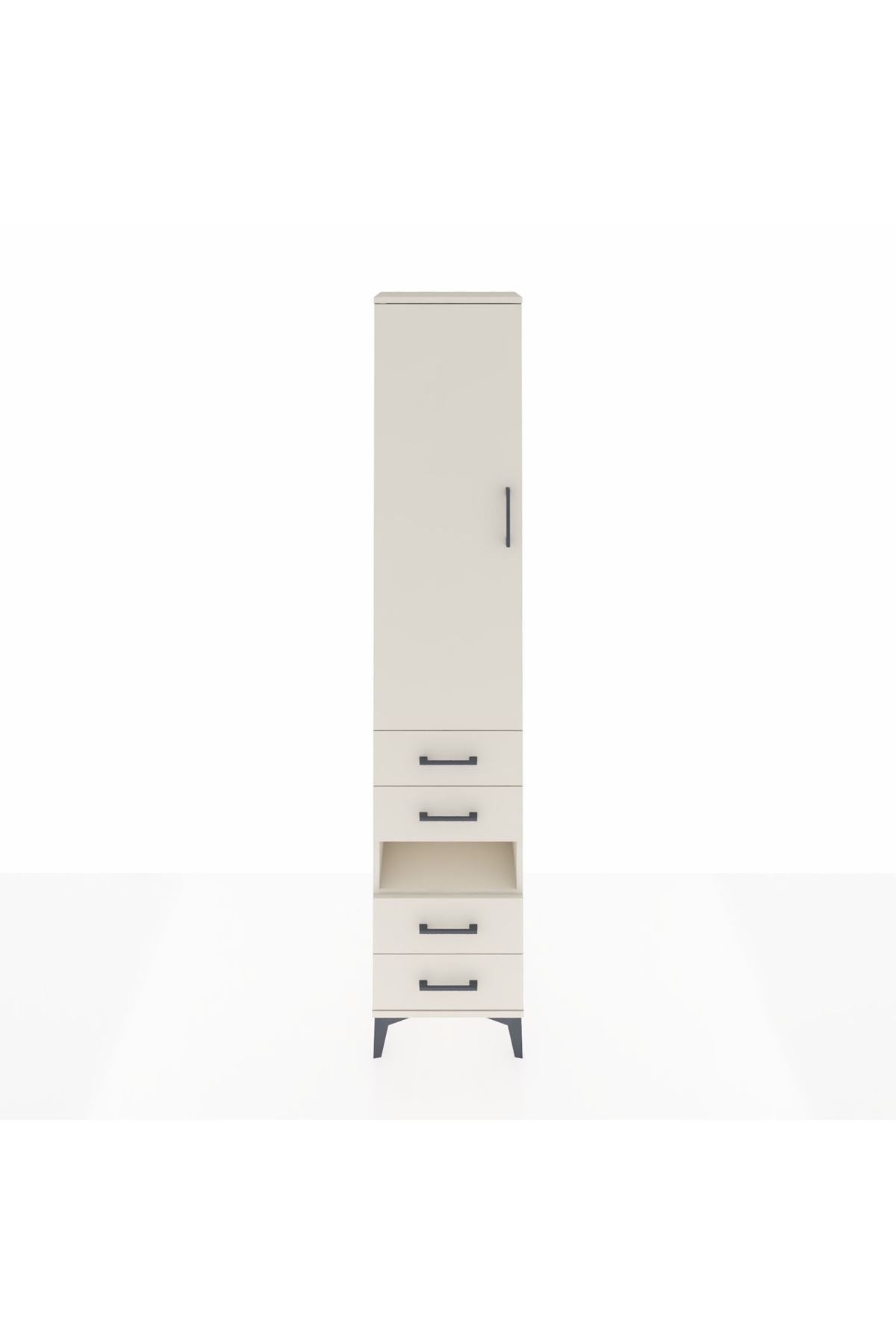 Arges Dolap 3 Raflı 4 Çekmeceli Tek Askılı 44x30x221 - S28M094V1A