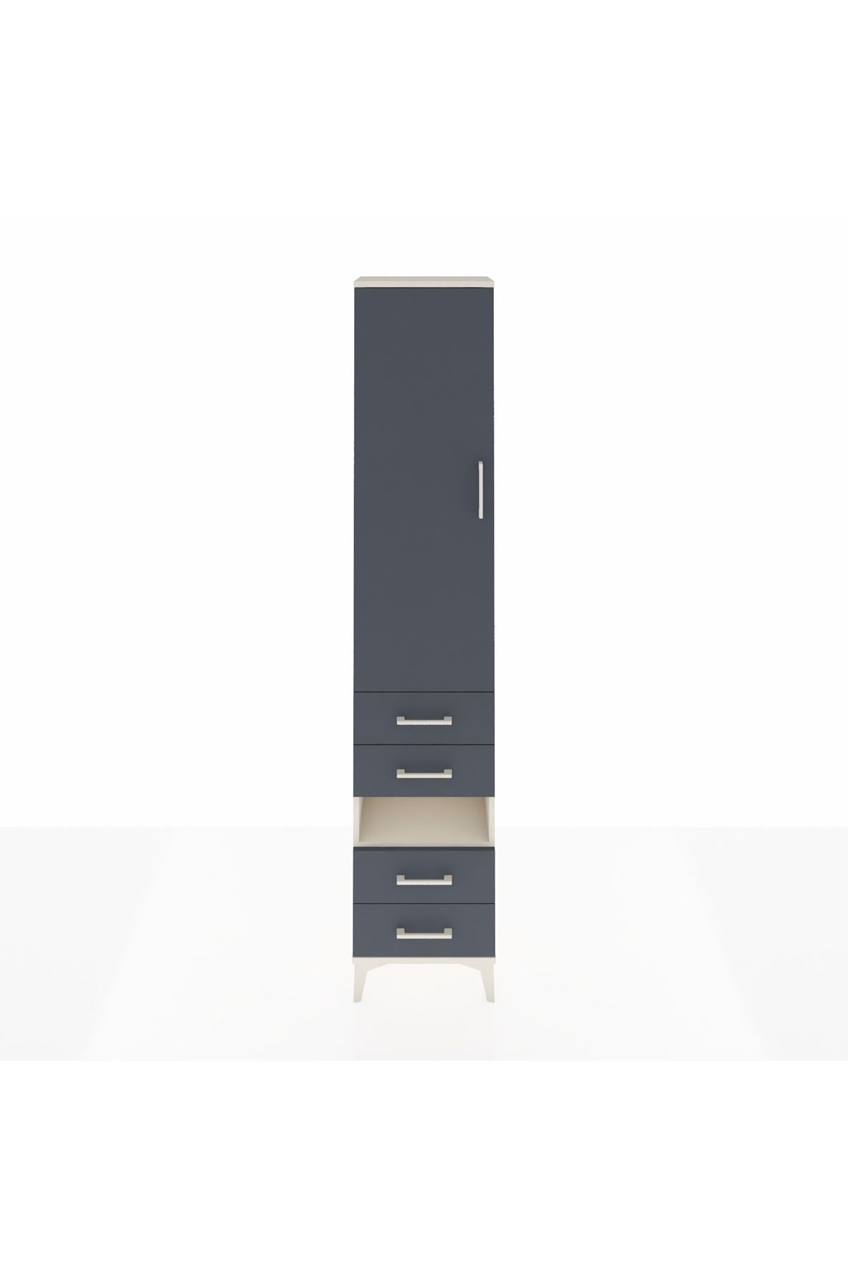 Arges Dolap 3 Raflı 4 Çekmeceli Tek Askılı 44x30x221 - S28M094V2A