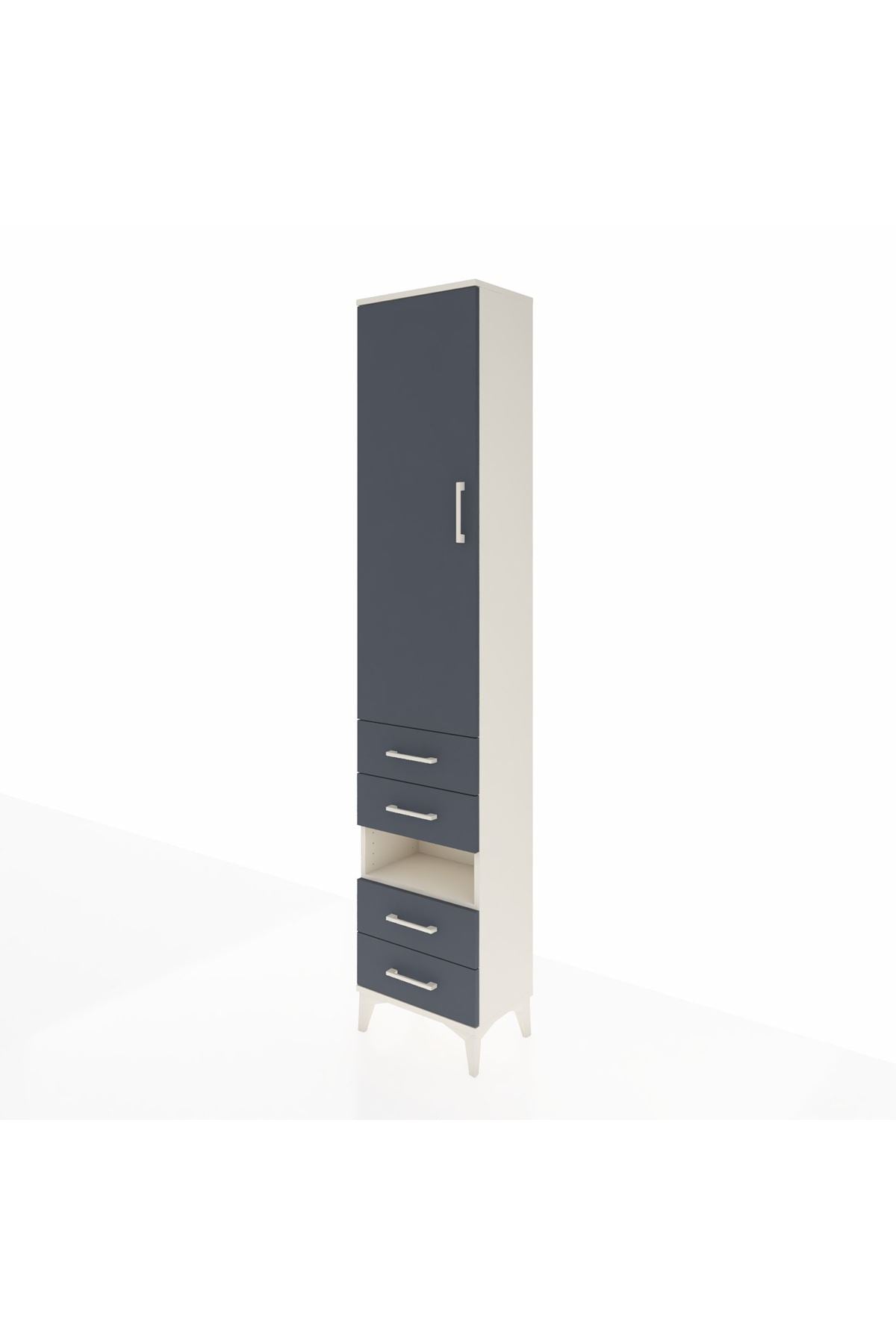 Arges Dolap 3 Raflı 4 Çekmeceli Tek Askılı 44x30x221 - S28M094V2A