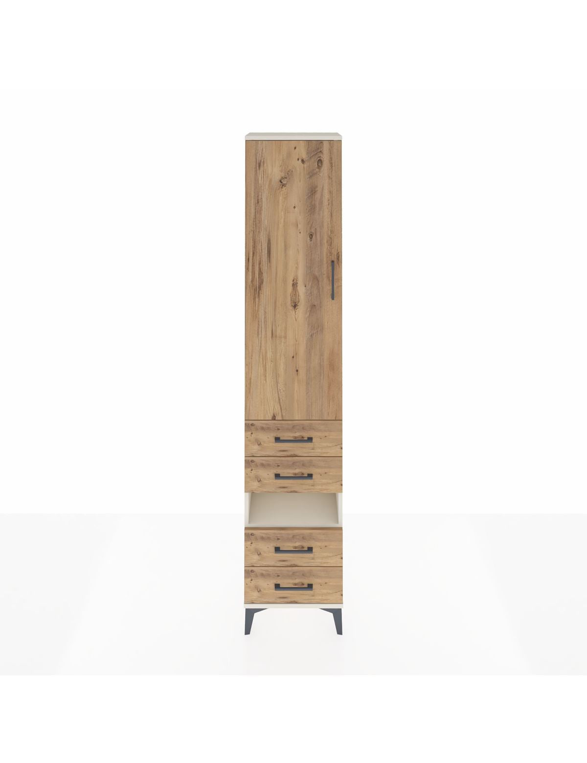 Arges Dolap 3 Raflı 4 Çekmeceli Tek Askılı 44x30x221 - S28M094V3A