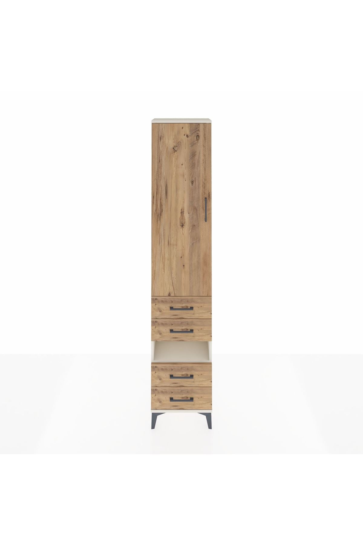 Arges Dolap 3 Raflı 4 Çekmeceli Tek Askılı 44x30x221 - S28M094V3A