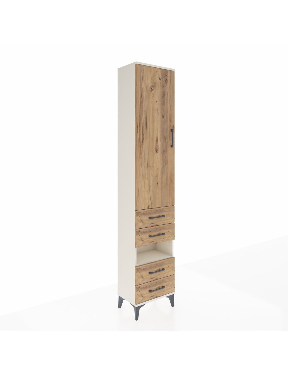 Arges Dolap 3 Raflı 4 Çekmeceli Tek Askılı 44x30x221 - S28M094V3A