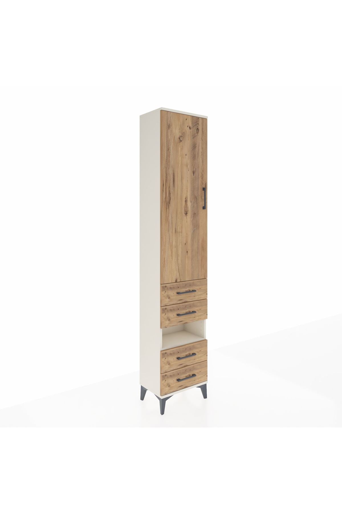 Arges Dolap 3 Raflı 4 Çekmeceli Tek Askılı 44x30x221 - S28M094V3A