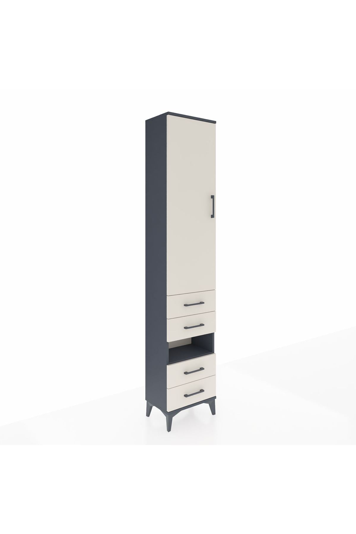 Arges Dolap 3 Raflı 4 Çekmeceli Tek Askılı 44x30x221 - S28M094V4A
