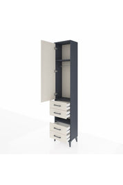 Arges Dolap 3 Raflı 4 Çekmeceli Tek Askılı 44x30x221 - S28M094V4A