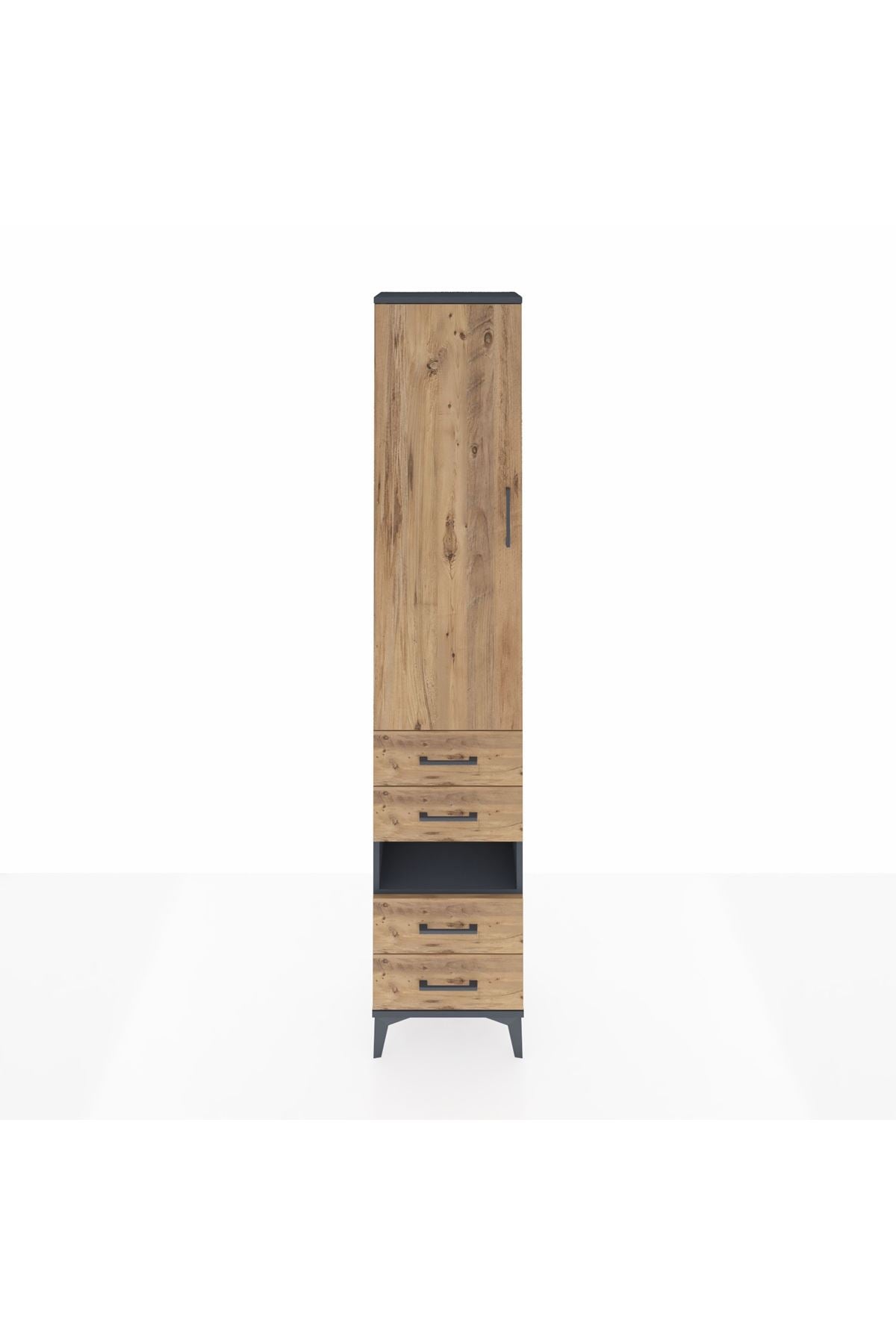 Arges Dolap 3 Raflı 4 Çekmeceli Tek Askılı 44x30x221 - S28M094V6A