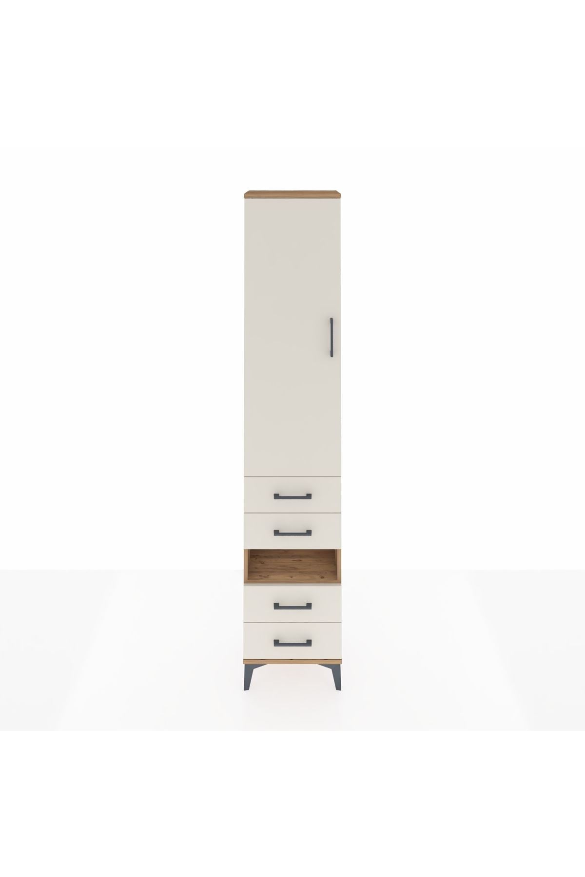 Arges Dolap 3 Raflı 4 Çekmeceli Tek Askılı 44x30x221 - S28M094V7A