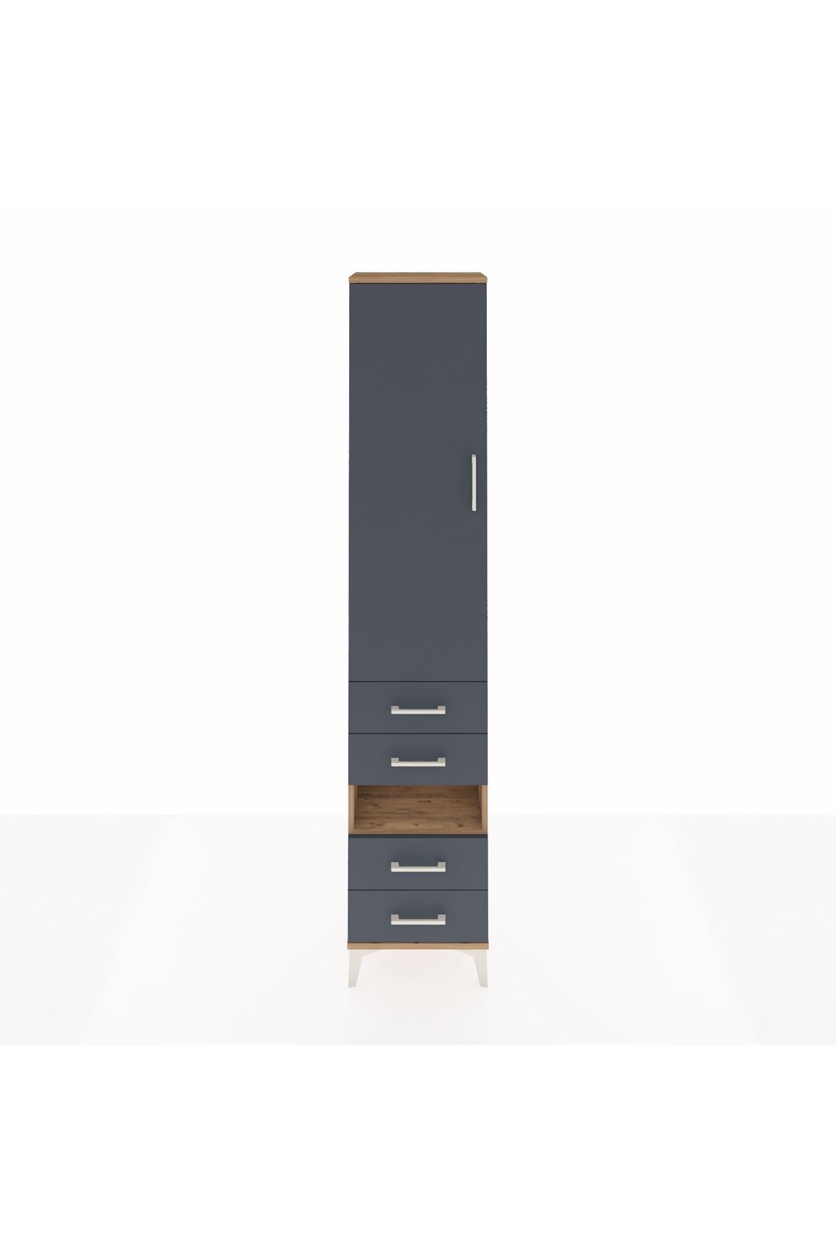Arges Dolap 3 Raflı 4 Çekmeceli Tek Askılı 44x30x221 - S28M094V8A