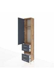 Arges Dolap 3 Raflı 4 Çekmeceli Tek Askılı 44x30x221 - S28M094V8A