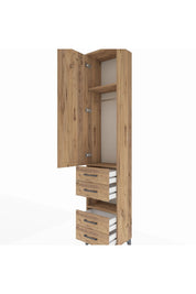 Arges Dolap 3 Raflı 4 Çekmeceli Tek Askılı 44x30x221 - S28M094V9A