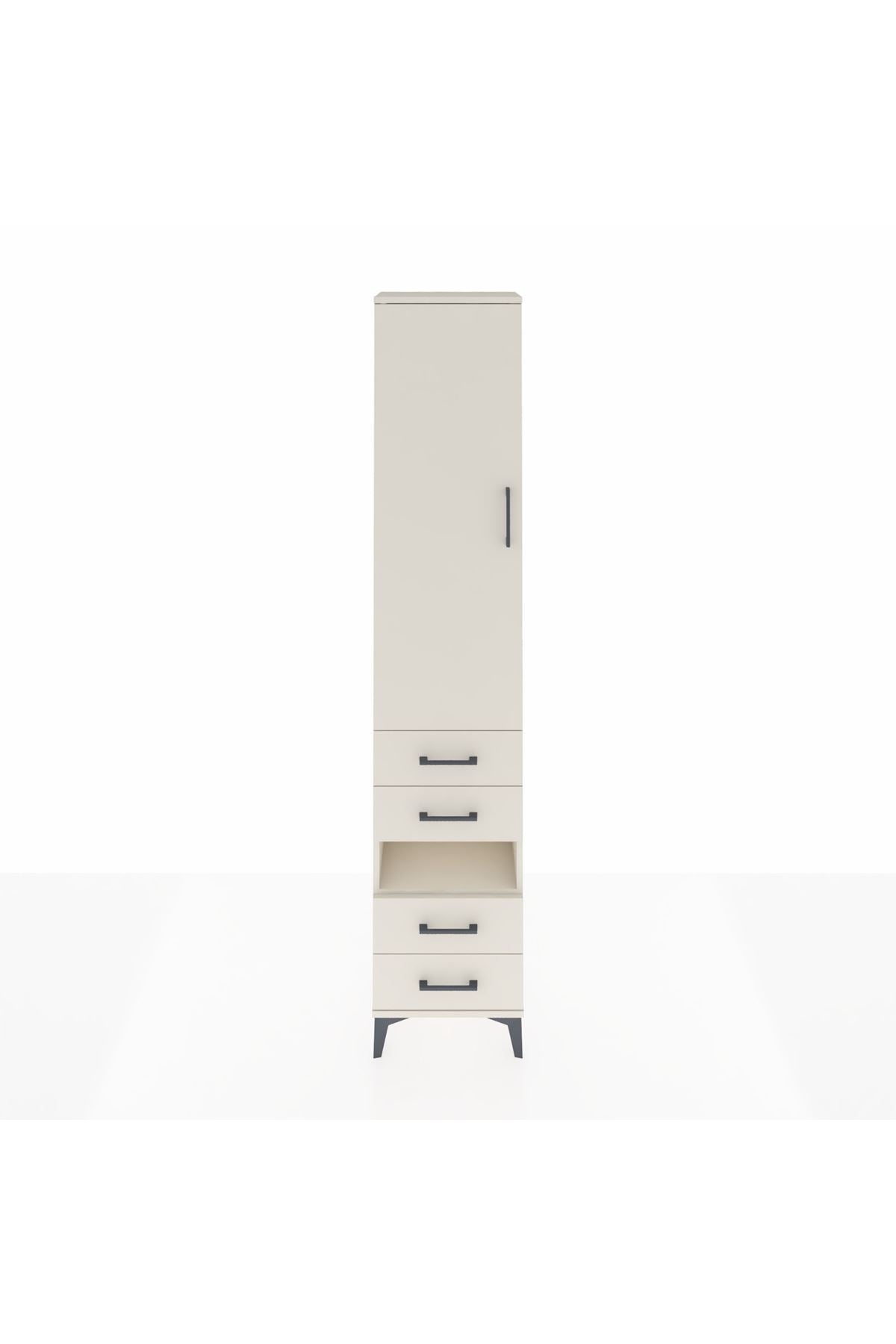 Arges Dolap 4 Raflı 4 Çekmeceli Tek Kapaklı 44x30x221 - S28M095V1A