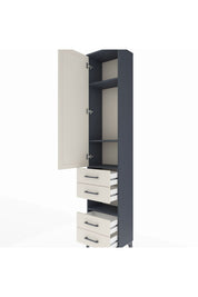 Arges Dolap 4 Raflı 4 Çekmeceli Tek Kapaklı 44x30x221 - S28M095V4A