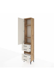 Arges Dolap 4 Raflı 4 Çekmeceli Tek Kapaklı 44x30x221 - S28M095V7A