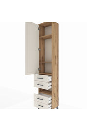 Arges Dolap 4 Raflı 4 Çekmeceli Tek Kapaklı 44x30x221 - S28M095V7A