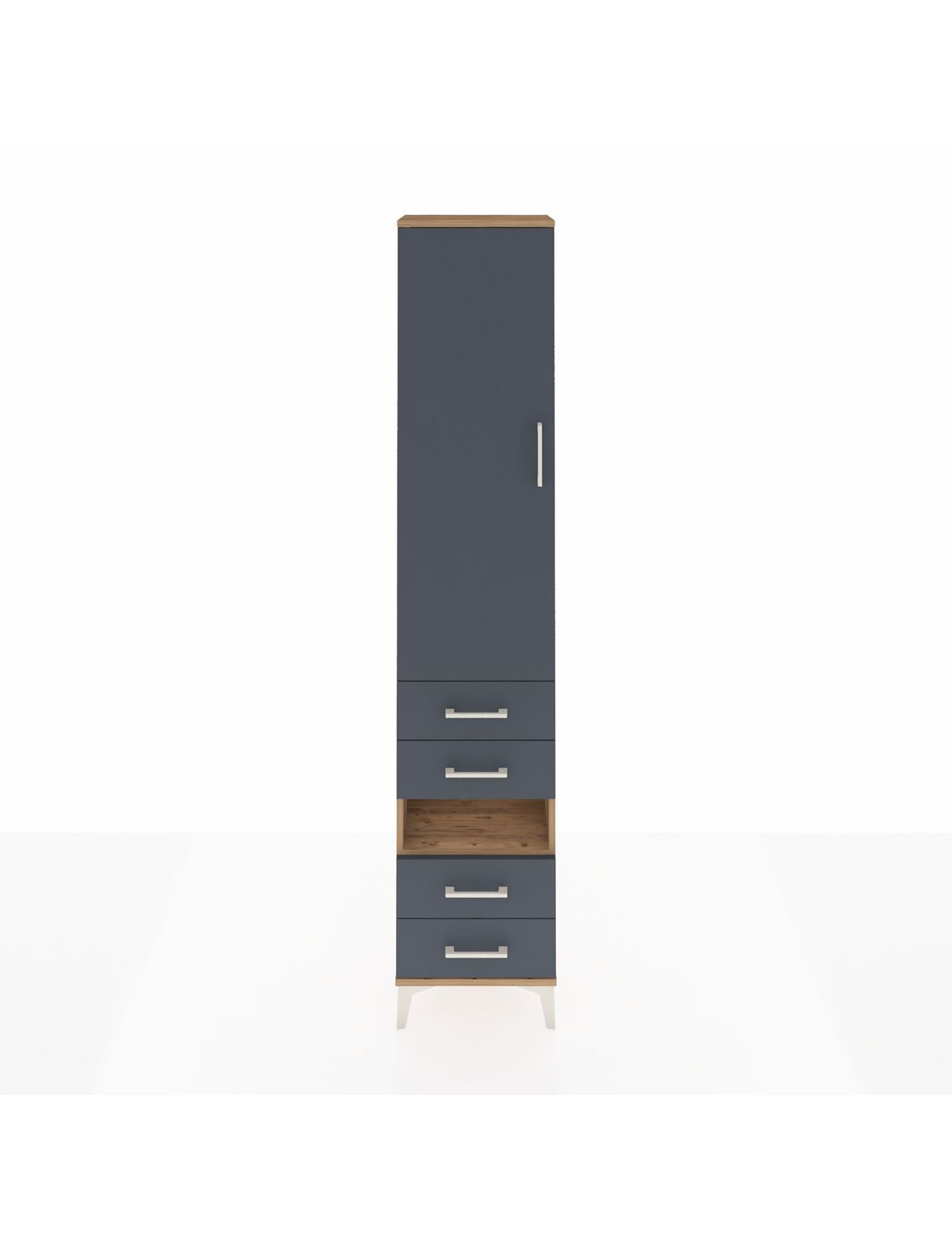 Arges Dolap 4 Raflı 4 Çekmeceli Tek Kapaklı 44x30x221 - S28M095V8A