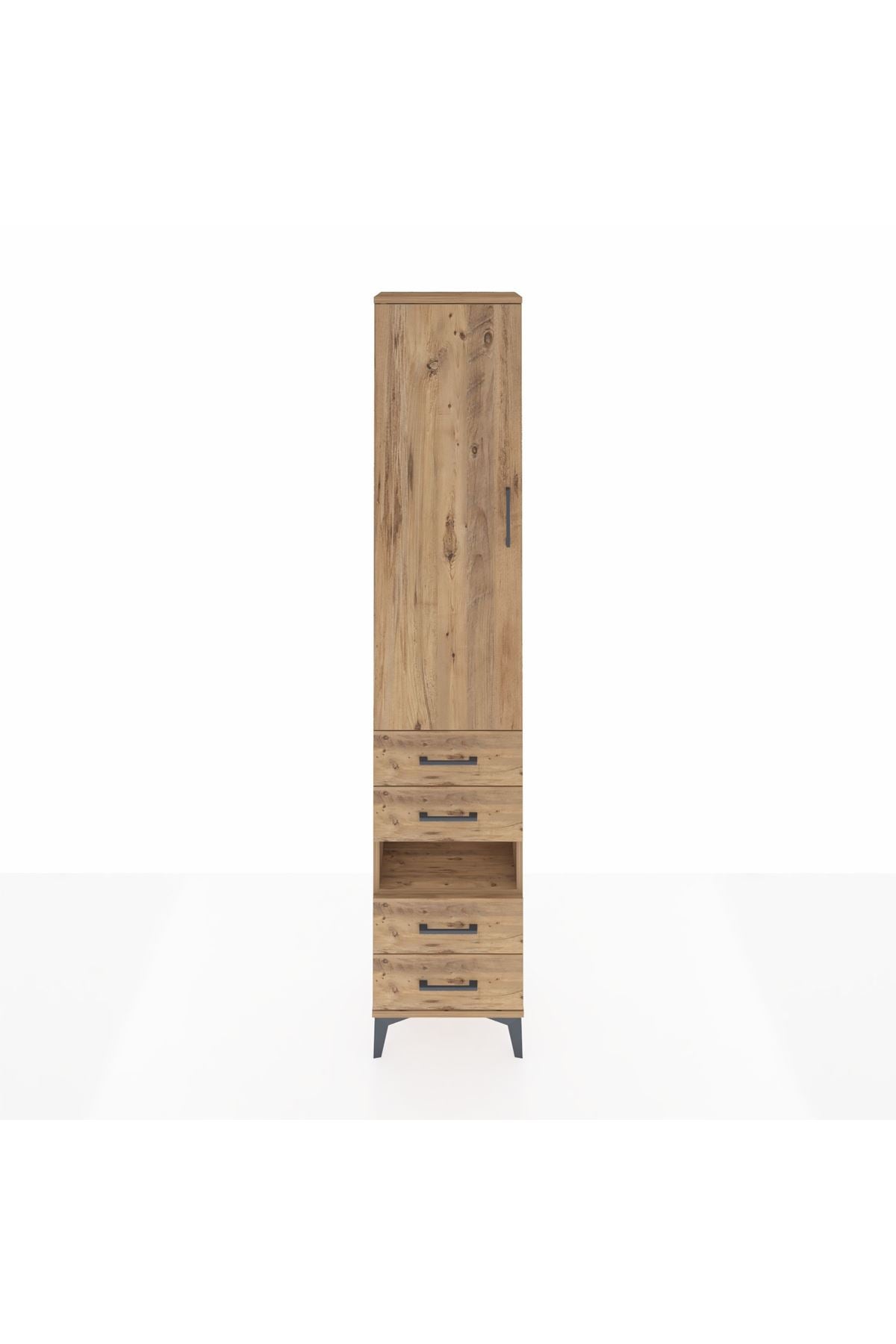 Arges Dolap 4 Raflı 4 Çekmeceli Tek Kapaklı 44x30x221 - S28M095V9A