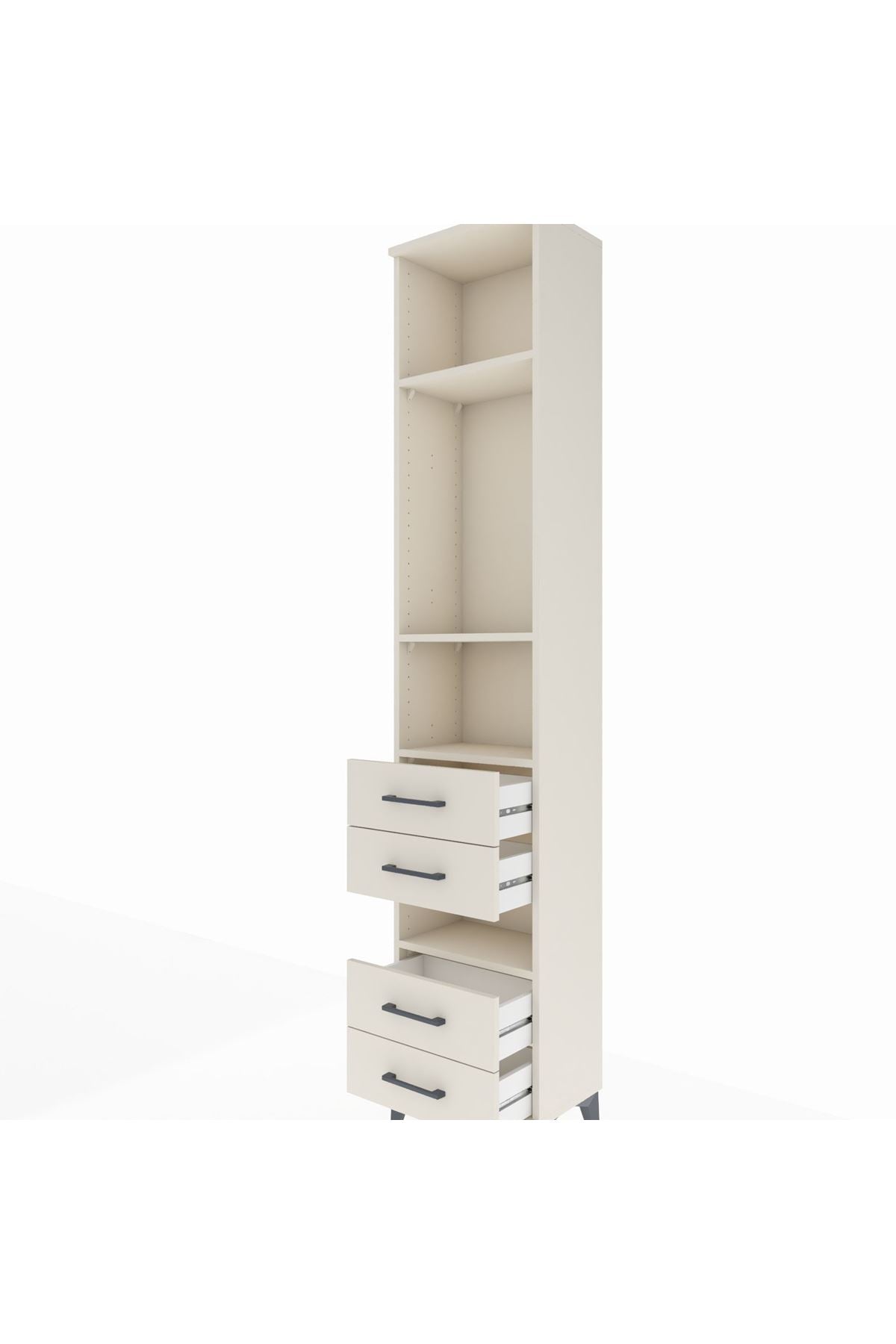 Arges Dolap 4 Raflı 4 Çekmeceli 44x30x221 - S28M096V1A