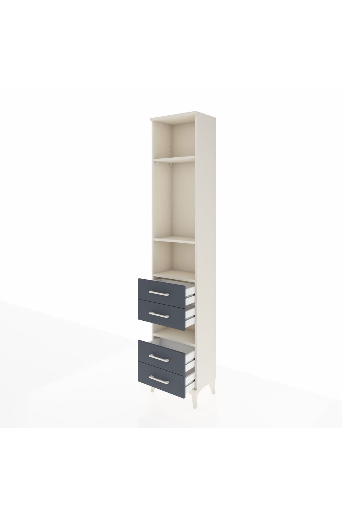 Arges Dolap 4 Raflı 4 Çekmeceli 44x30x221 - S28M096V2A