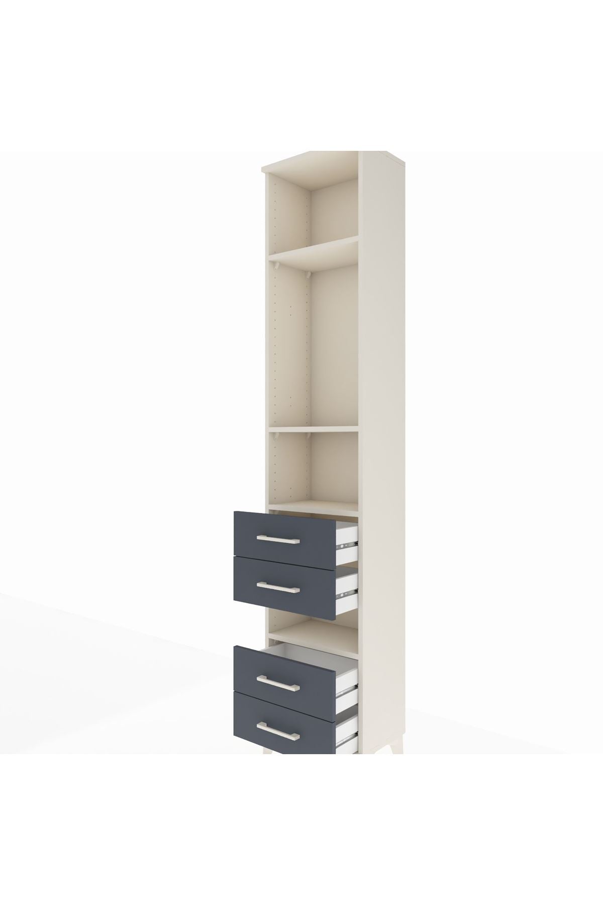 Arges Dolap 4 Raflı 4 Çekmeceli 44x30x221 - S28M096V2A